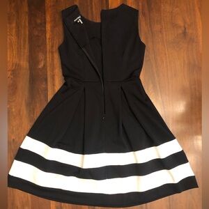 Ellen Tracy, black and white, A-line dress, size 4, petite
